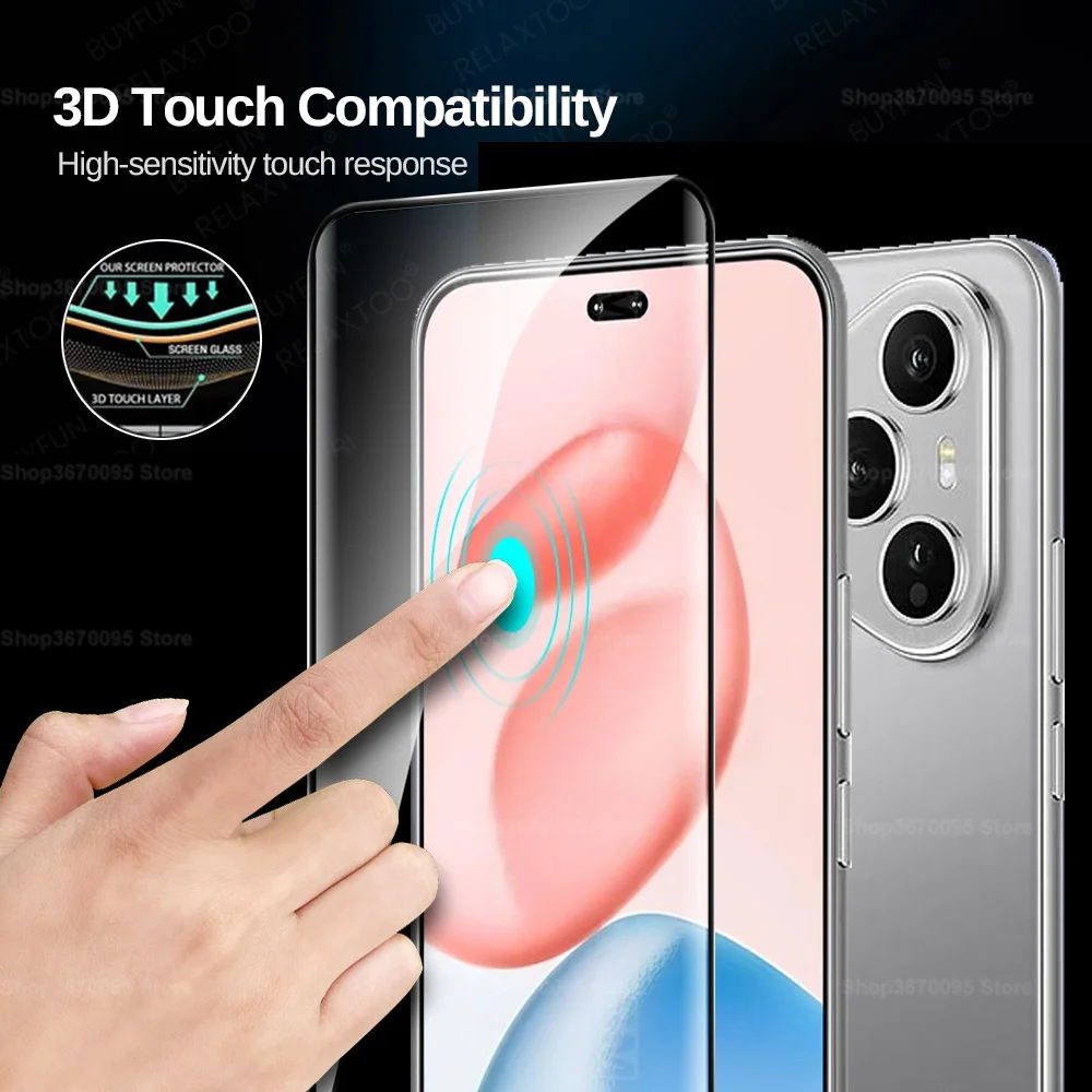 Para Honor 400 Pro 4 Uds pegamento completo vidrio templado curvo en Honor400Pro 400Pro 2025 5G Xonor 400P funda protectora de pantalla amigable - imagen 2