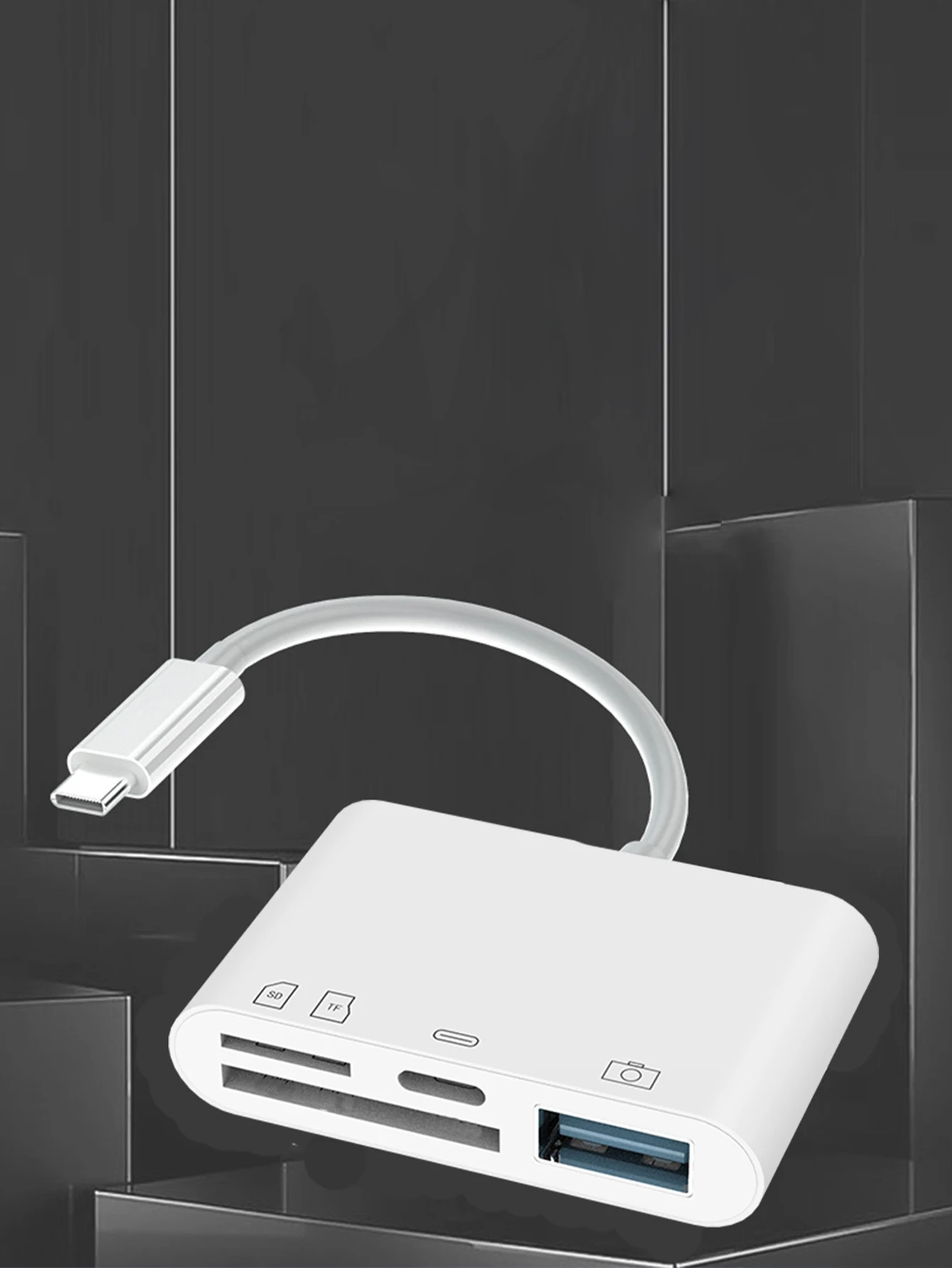 Lector de tarjetas cuatro en uno tipo C, equipo universal, transmisión de alta velocidad, lector de tarjetas multifuncional