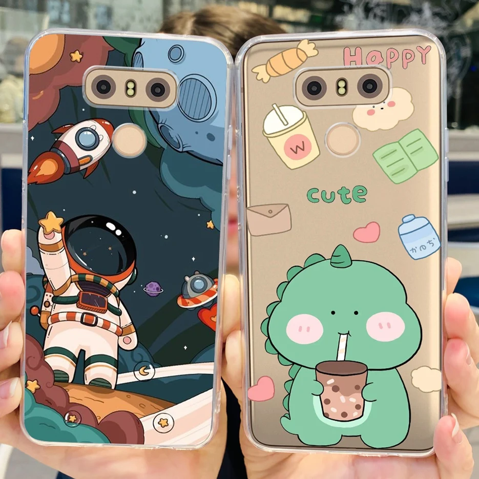 Funda de silicona blanda para teléfono LG, carcasa trasera pintada de lujo para G6 + H870 H871 H872 H873, G6 Plus G 6 LGG6 - imagen 5