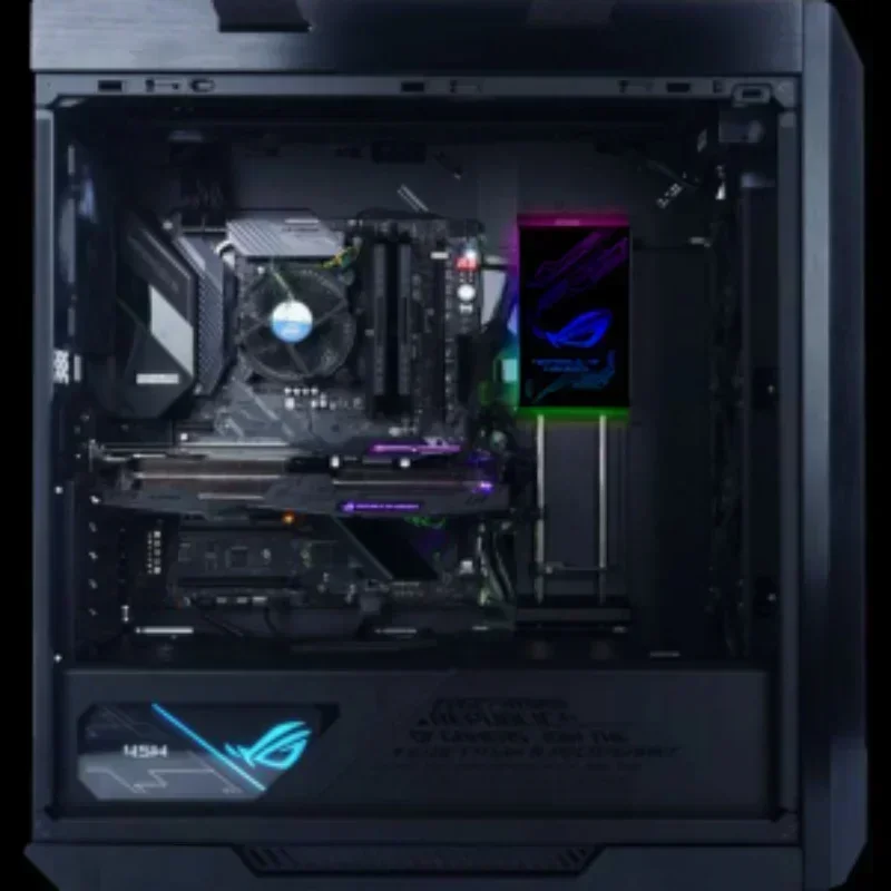ROG GX601 funda RGB Panel de iluminación personalizable Strix Helios PSU GPU soporte ARGB tablero de luz MOD PC Gamer placa AURA SYNC - imagen 4