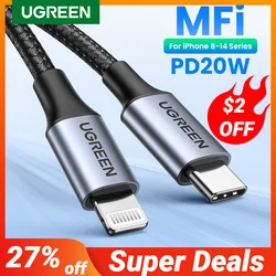 UGREEN Cable USB-C a Lightning para iPhone y iPad, carga rápida