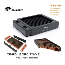 Bykski Radiador Cobre 120mm 30mm Fila Única Refrigeración Líquida PC