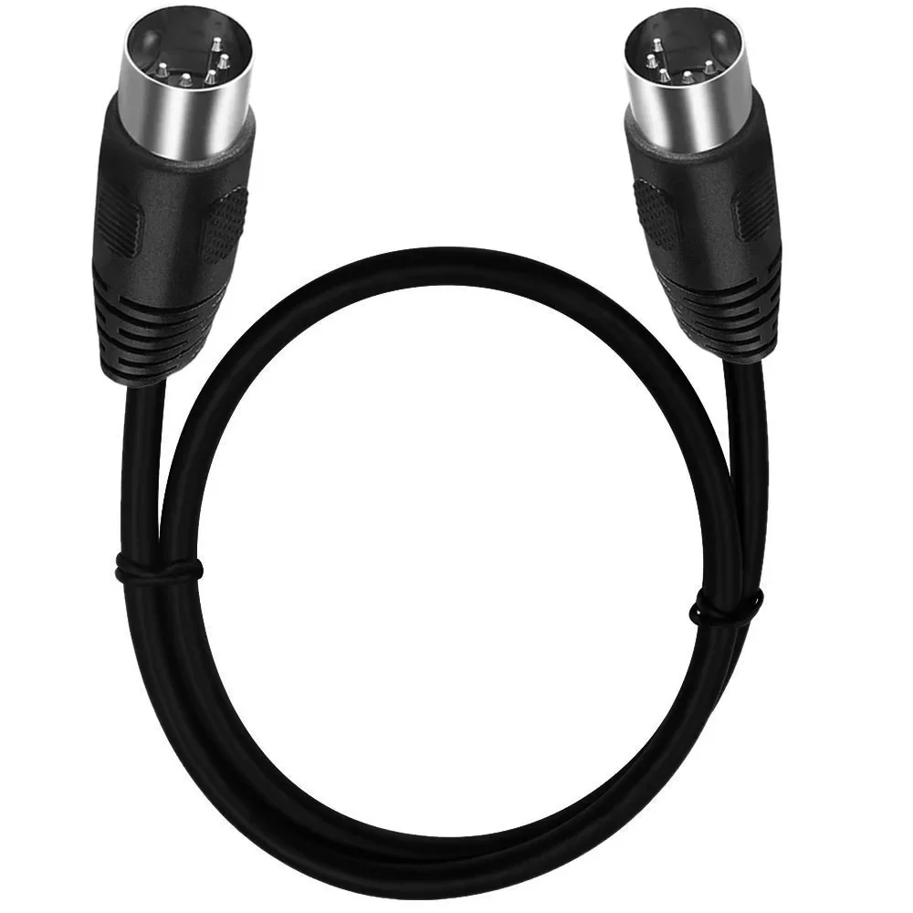 0,5 m 1m 1,5 m 3M 5m 90 grados MIDI DIN 5PIN macho a macho enchufe 5 pines DIN extensión de Audio Cable macho din-5pin M/M Cable - imagen 3