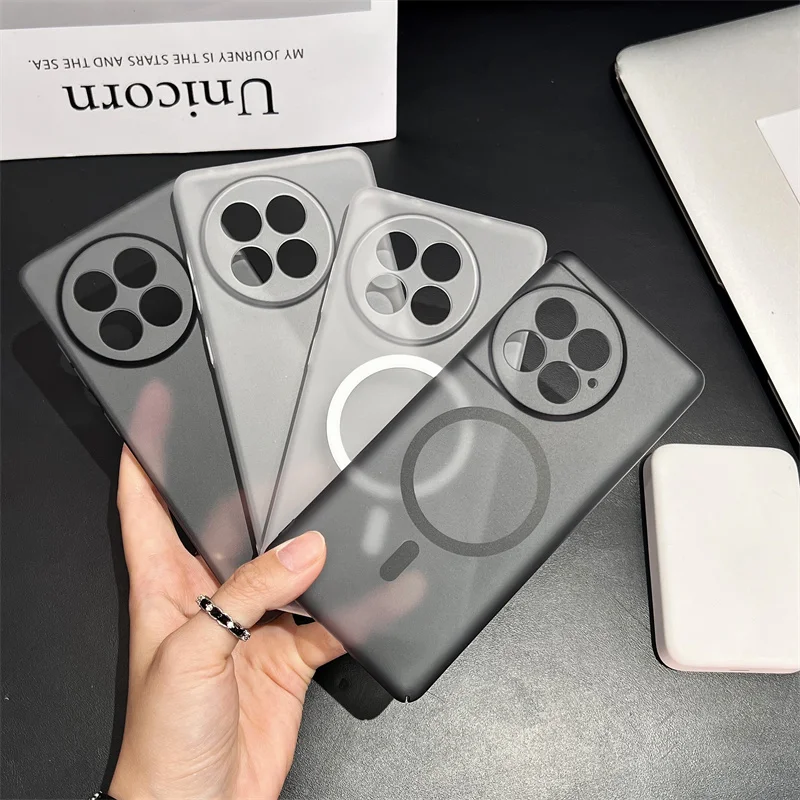 Funda magnética de carga inalámbrica translúcida mate para Magsafe, funda para OnePlus 13 12 11 10 9 8 7 ACE 2 3 5 Pro Nord 2 3 4 Lite - imagen 4