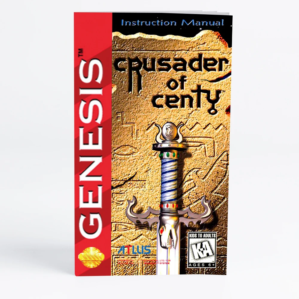 Cartucho de juego Retro Crusader of Centy de 16 bits para consolas de videojuegos Sega Genesis Megadrive
