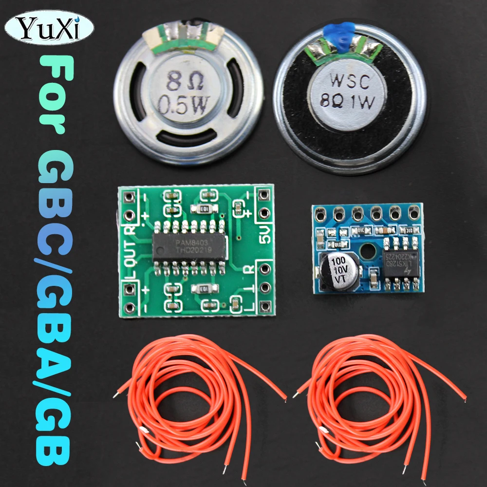 1 Juego de altavoz amplificador de Audio de sonido para Nintendo Gameboy Color GBC GBA GB amplificador Digital mejora placa PCB módulo de volumen