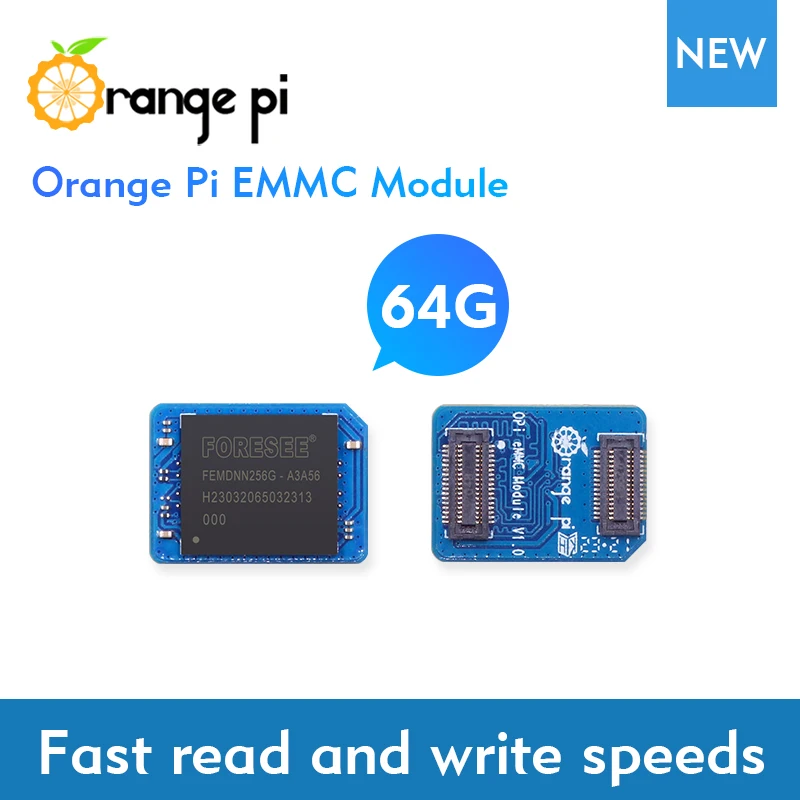 Módulo EMMC Orange Pi de 64GB para placa OPI 5 Plus, con velocidades de lectura y escritura rápidas