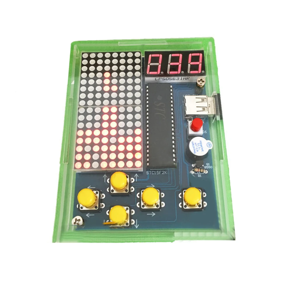 Kit de juego DIY, juego de entrenamiento de soldadura electrónica PCB, soporte Retro de serpiente/avión/juegos de carreras, juego electrónico DIY, juegos con acrílico - imagen 5
