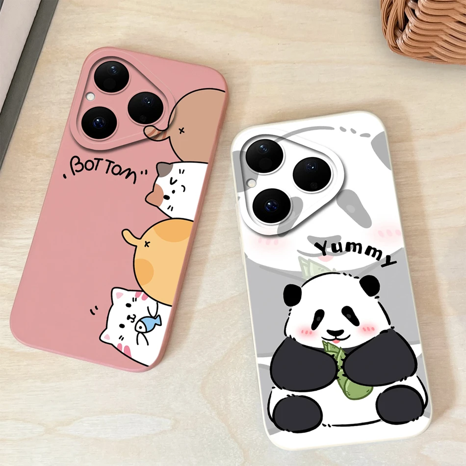 Para Huawei Pura 80 Pro Plus Ultra 5G Funda de teléfono diseño Simple Linda carcasa para Huawei Pura80 protección completa Funda suave a prueba de golpes - imagen 4