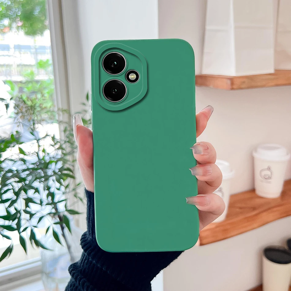 Funda para Honor 400 Pro / Honor 400 Lite Color sólido suave de alta calidad cubierta trasera de silicona líquida anticaída carcasa de teléfono Simple - imagen 4