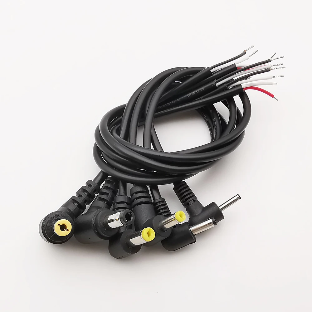 2 uds conector de alimentación macho CC extender ángulo recto Cable de carga de 90 grados 2,5x0,7/3,5x1,35/4,0x1,7/4,8x1,7/5,5x2,1/ 5,5x2,5mm - imagen 2