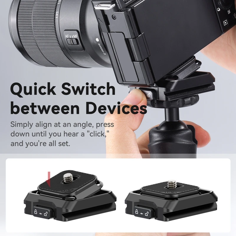 Ulanzi UKA01 Uka Kit de placa y base de liberación rápida Carga de 20 kg para accesorios de cámara fotográfica compatibles con placas Uka F38 - imagen 4