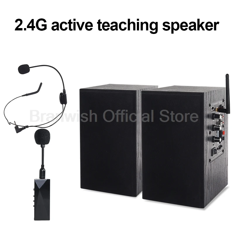 Altavoz activo de 4 pulgadas, 15W x 2, caja de sonido para enseñanza de 4-8Ω, altavoz montado en la pared de alta fidelidad con Bluetooth para reuniones de Karaoke, aula de 100m2 - imagen 4