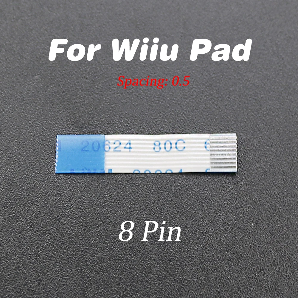 Cable de cinta flexible para controlador Wii U Pad, placa de carga de 8 pines, Cable de interruptor de alimentación, piezas de repuesto originales, 1 ud. - imagen 3