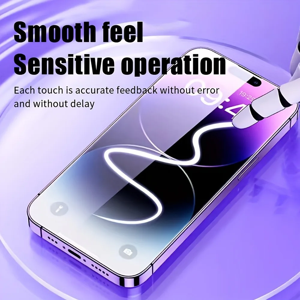 2 protectores de pantalla de cobertura completa de vidrio templado a prueba de golpes antihuellas para iPhone17 16 Pro Max 15 Pro Max 14 13 12 11 - imagen 4