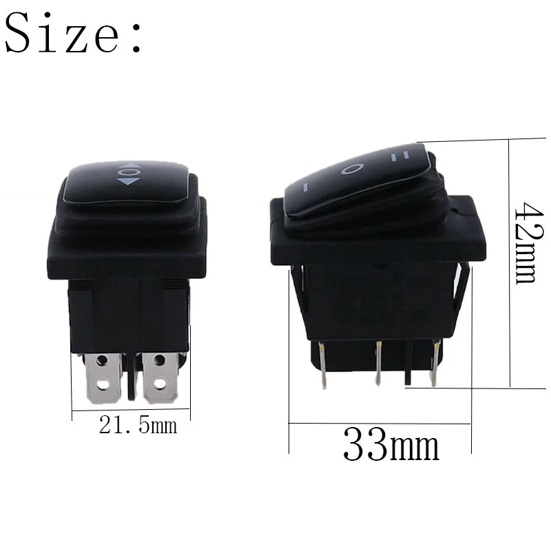 1 interruptor basculante momentáneo (encendido)-apagado-(encendido) resistente al agua de 6 pines bloqueo de 3 posiciones ON-OFF-ON DSDT - imagen 4
