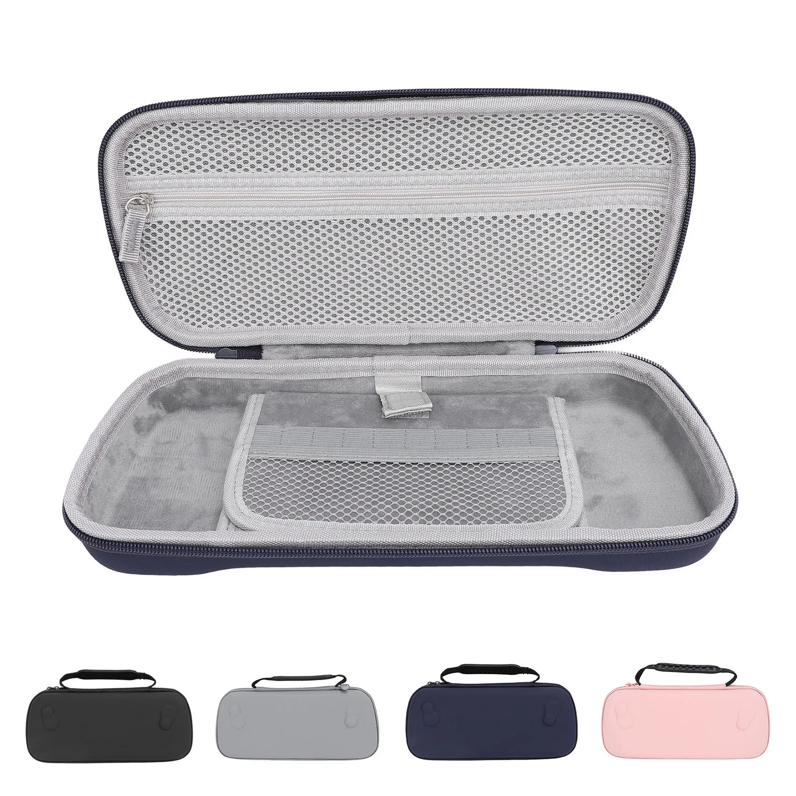 Estuche rígido para consola de juegos, carcasa rígida con bolsillos extraíbles, estuche de transporte con cremalleras duales para ROG Ally X 2024 RC72LA, MSI Claw A1M - imagen 3