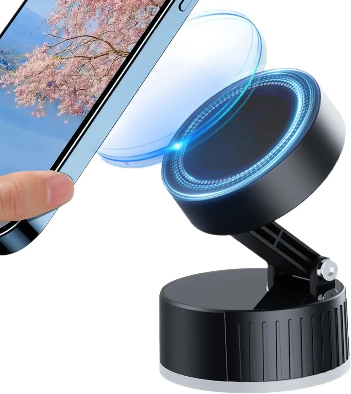 Ventosa magnética al vacío, soporte giratorio plegable, ventosa de doble cara para soporte giratorio Universal al vacío, soporte para teléfono móvil - imagen 4