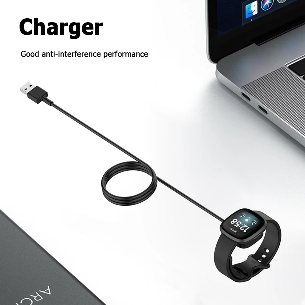 Adaptador de cargador de base, Cable de carga USB, Cable de alimentación para Fitbit Versa 4/3 Sense 2, reloj inteligente Versa4, Versa3, Sense2, accesorios - imagen 4