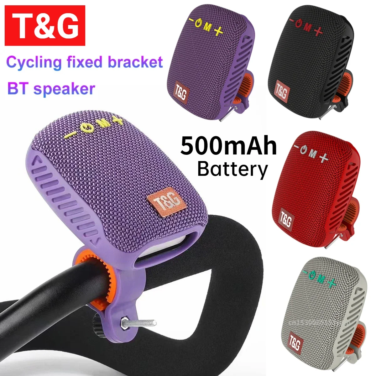 Altavoz Bluetooth para bicicleta al aire libre, sonido inalámbrico portátil, altavoz para manillar recargable por USB, Subwoofer impermeable para Scooter