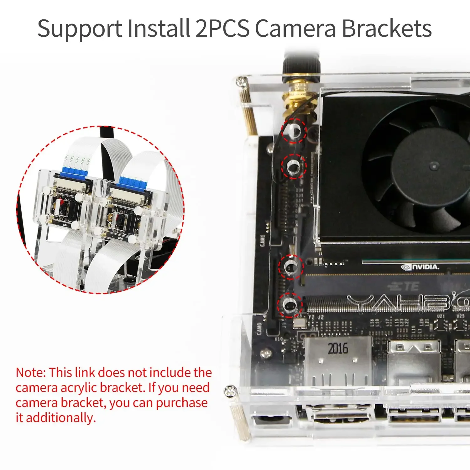 Yahboom Jetson Orin funda protectora acrílica compatible con Jetson Xavier NX/TX2 NX/Orin Nano SUPER/Orin NX SUPER Placa de desarrollo - imagen 4