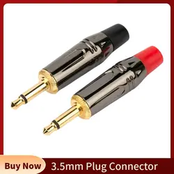 Conector Jack 3,5mm Mono Macho para Soldar Audio