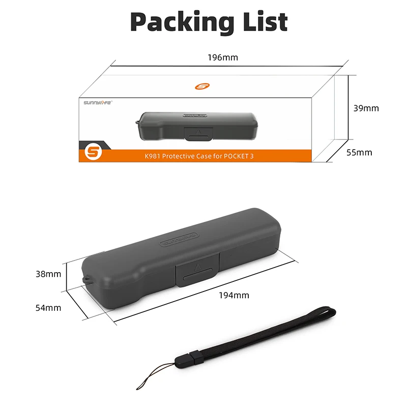 Para DJI Osmo Pocket 3 carcasa protectora antipolvo cubierta de lente de cámara bolsa de almacenamiento compacta caja con cordón para accesorios Vlog - imagen 3