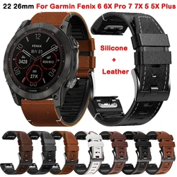 Correa Garmin Epix cuero y silicona PU liberación rápida