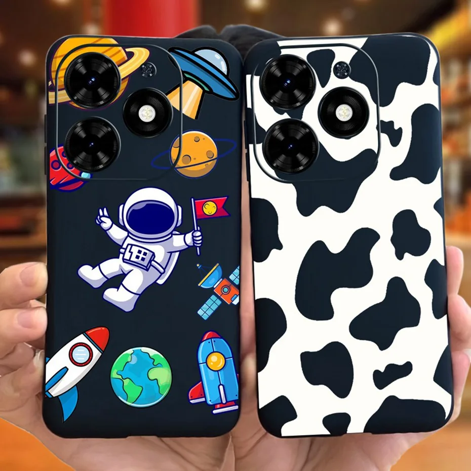 Funda de girasol para Tecno Spark Go 2024, carcasa trasera de silicona suave TPU, parachoques de teléfono para Tecno Spark Go (2024) BG6 - imagen 3