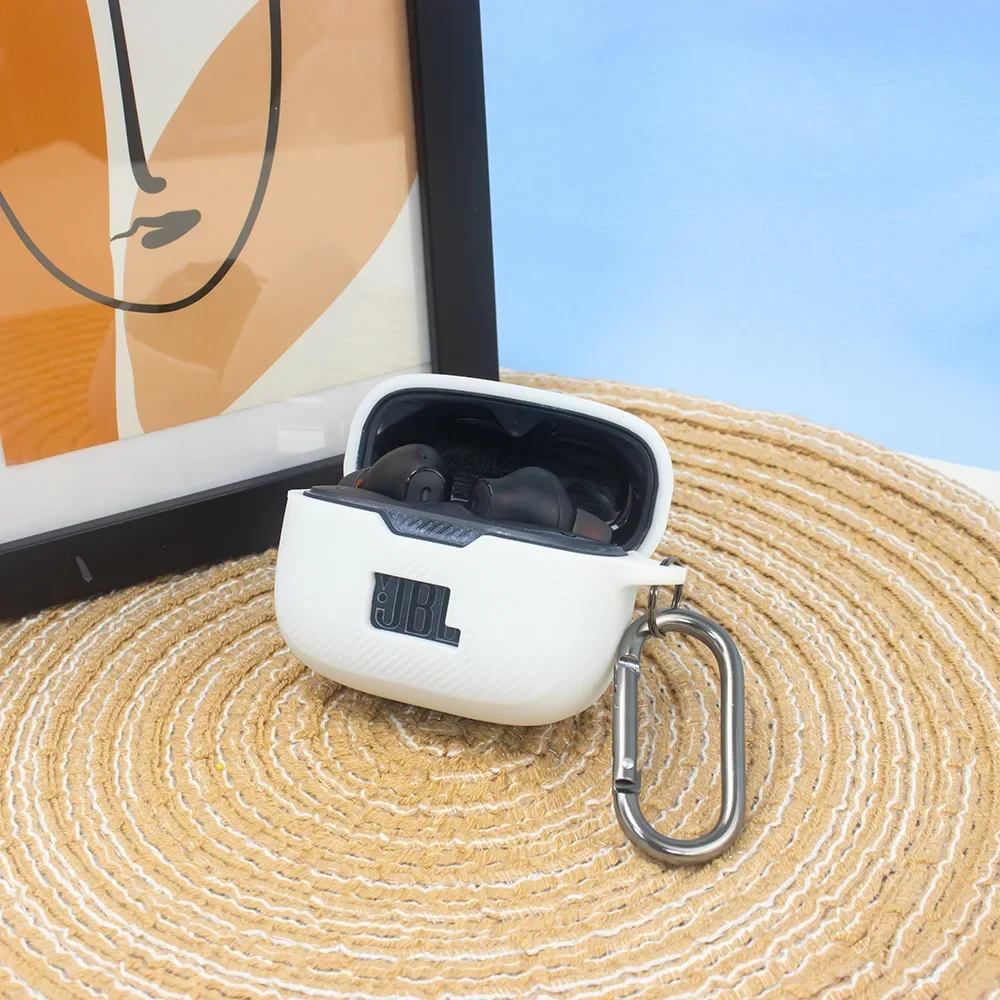 Funda de silicona para auriculares JBL Tune 230NC/Vibe Beam/Vibe Buds/Endurance Race/Tune Bubs TWS, funda para auriculares inalámbricos con gancho - imagen 3
