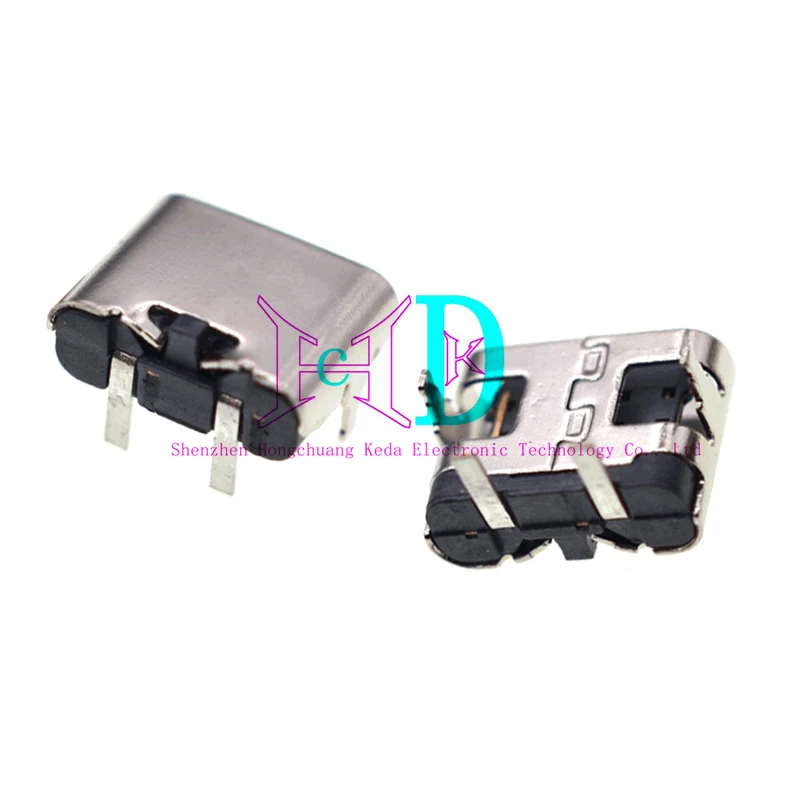 5 uds asiento hembra tipo C enchufe de 2 pines Micro conector USB conector de alimentación para puerto de carga de teléfono móvil