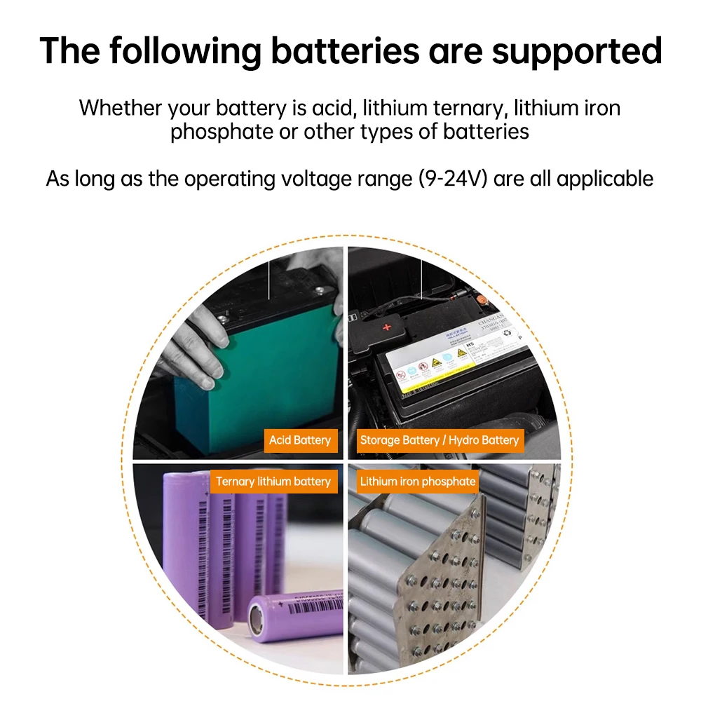 ZFX-3079 DC 9–24V LED Voltímetro de pantalla dual Indicador de potencia universal para baterías de iones de litio Interfaz USB + tipo C - imagen 4
