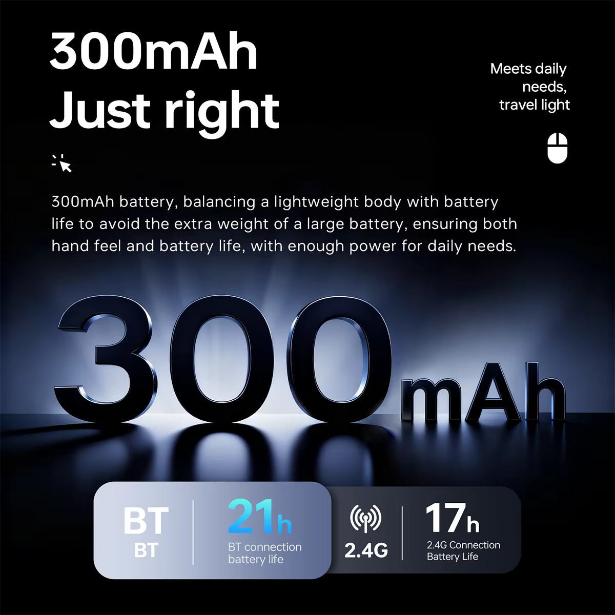 NJ07 Ratón Tri-mode Connect 2,4 GHz inalámbrico/Bluetooth/con cable con 32000DPI para tabletas, juegos móviles, PC de escritorio, ratón AJAZZ - imagen 5