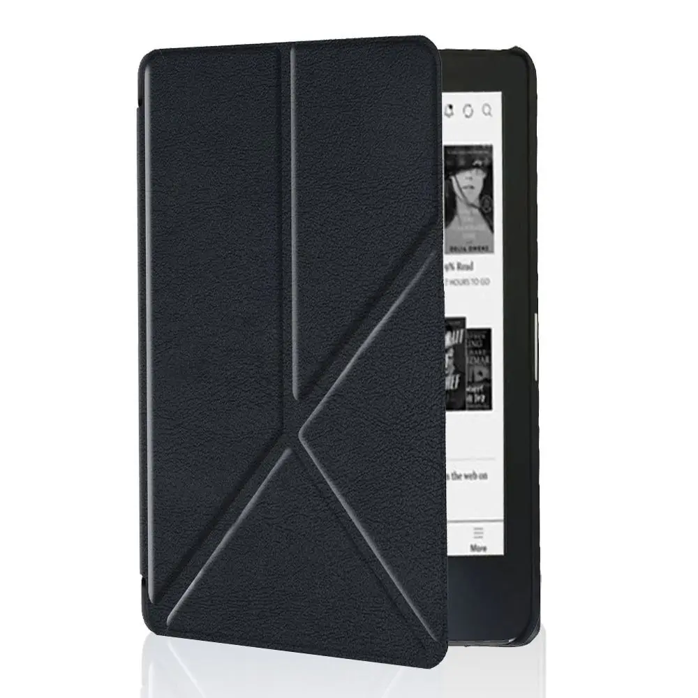 Funda para lector electrónico de 6 pulgadas, funda inteligente magnética a prueba de golpes, carcasa protectora con soporte plegable múltiple de cuero para Rakuten Kobo Nia N306