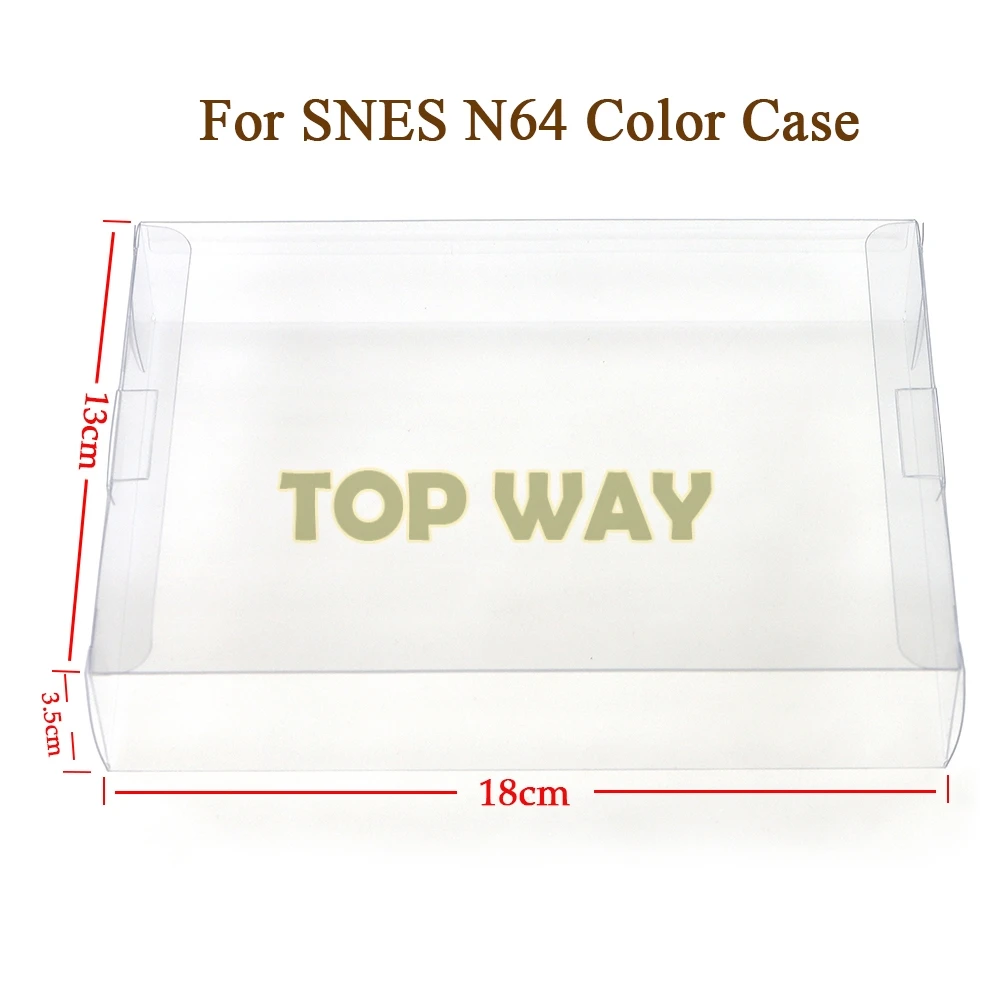 30 Uds transparente para Gameboy Advanve Color cartucho de juego caja protectora CIB juegos plástico PET para SNES N64 - imagen 4
