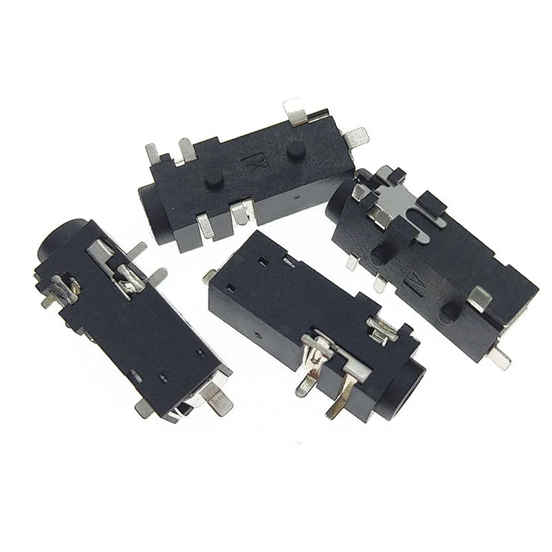 10 Uds. Conector de Audio de 3,5mm parche de PJ-328B-6P de doble canal 6PIN SMT interruptor de 3 grupos conector de micrófono para auriculares conector amplificador de potencia - imagen 4