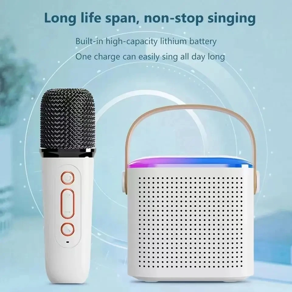 Altavoz Bluetooth portátil inalámbrico para Karaoke, Mini lámpara con micrófono, caja De sonido, música, columna pequeña Caixa De Som Bocina - imagen 5