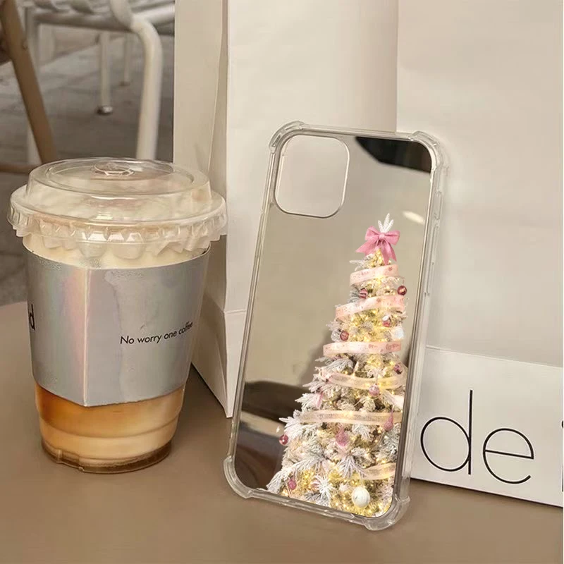 Funda de teléfono acrílica con diseño de árbol de Navidad para iPhone 17 Pro Max 16 15 14 13 12 11 17 Air XS X XR 7 8 Plus - imagen 2