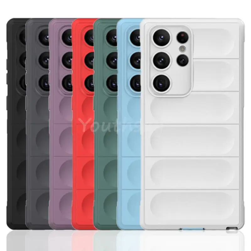 Para Samsung Galaxy S24 Ultra funda protectora de goma de silicona TPU funda anticaída Samsung S24 S23 Ultra funda Samsung S24 Ultra - imagen 2