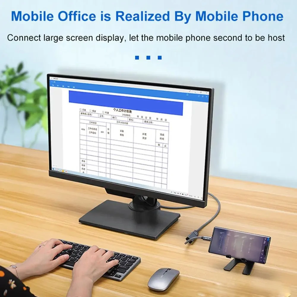 Cable USB C a HDMI 4K @ 60Hz tipo C a HDMI, convertidor Compatible con Cable HDTV para PC, portátil, MacBook Air, iPad, adaptador HDMI USB-C - imagen 3