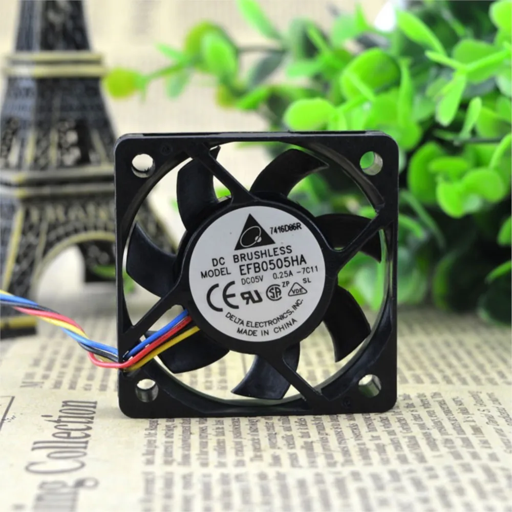 Ventilador 5010 para Delta EFB0505HA-BN27 50x50x10mm 5V 0.25A doble bola 4 pines 3700RPM ventilador de CPU delgado - imagen 2