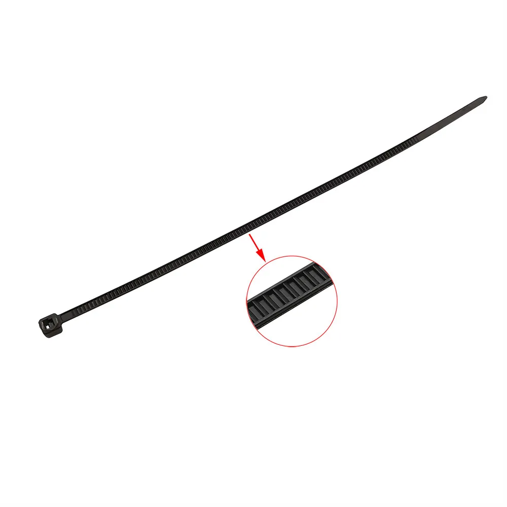 Correa de amarre con cremallera autoblocante, bridas de nailon y plástico, anillo de sujeción negro, 4x100, 50/200/150 Uds. - imagen 5