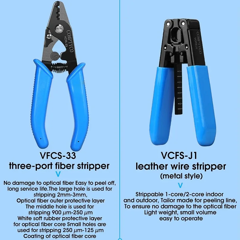 Kit de juntas en frío de fibra óptica de AUA-MC70, Kit de herramientas para cables de cuero, cortador de fibra óptica, alicates de pelado, Kit de fusión en caliente de juntas en frío - imagen 4