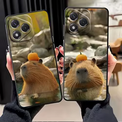 Lindo capibara negro suave funda de teléfono para Honor 70 X6 X8 8X 90 X9a X5b X7 200 400 Lite Magic5Lite