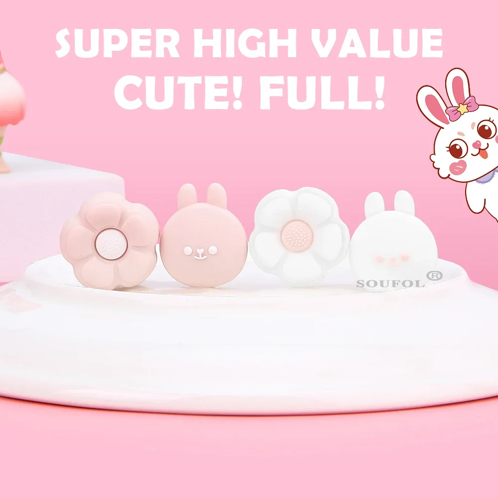 Thumbstick de silicona suave para Switch, cubierta de Joystick para NS Oled/Lite, Joycon Controller Flower Thumbstick, Juego de 4 piezas - imagen 2