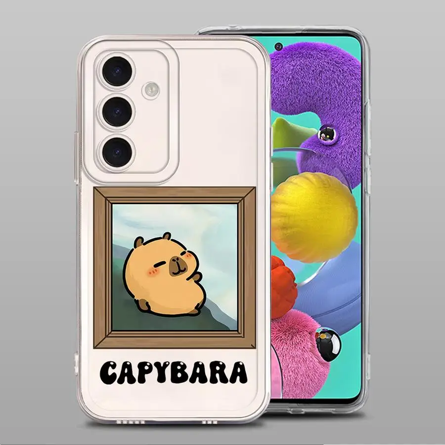 Funda de teléfono suave Capybara bonita y encantadora para Samsung Galaxy S25 Edge S23 Ultra S22 FE S24 S21 S20 Plus Note 20 Ultra 10 - imagen 3
