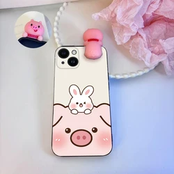 Funda OPPO Reno 14F 3D Cerdo con Muñeca – Diseño Div