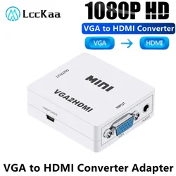 LccKaa Adaptador VGA a HDMI 1080p con salida de audio