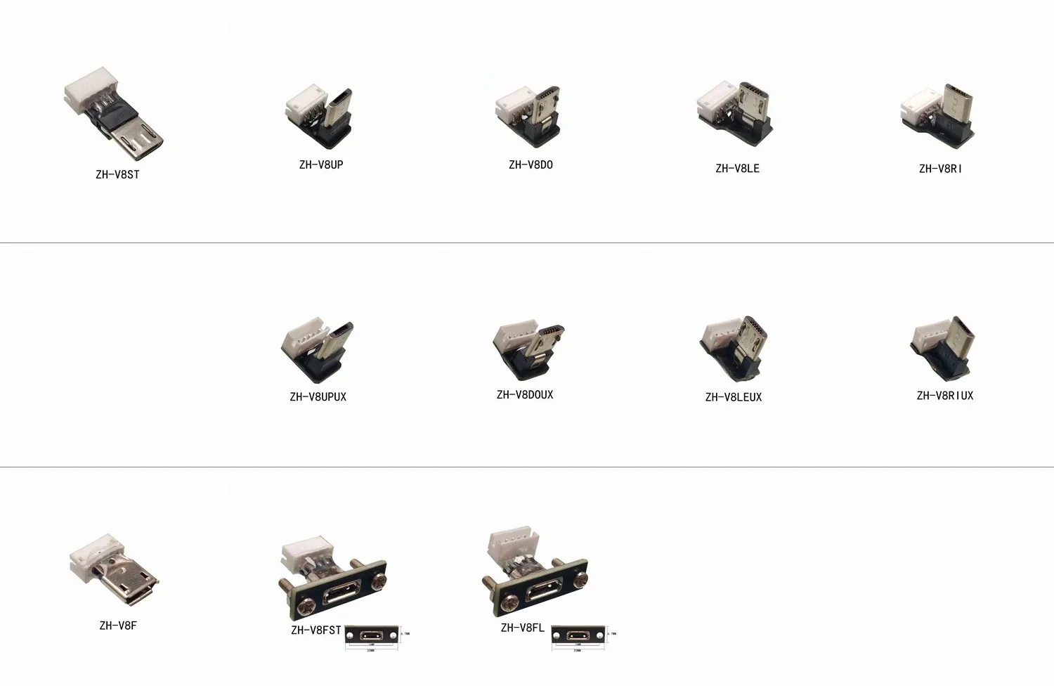 Cable micro usb macho a hembra amd macho a macho 28AWG Se puede entregar a cualquier configuración ZH1.5 5/pin 10CM/20cm/30CM/50CM de largo
