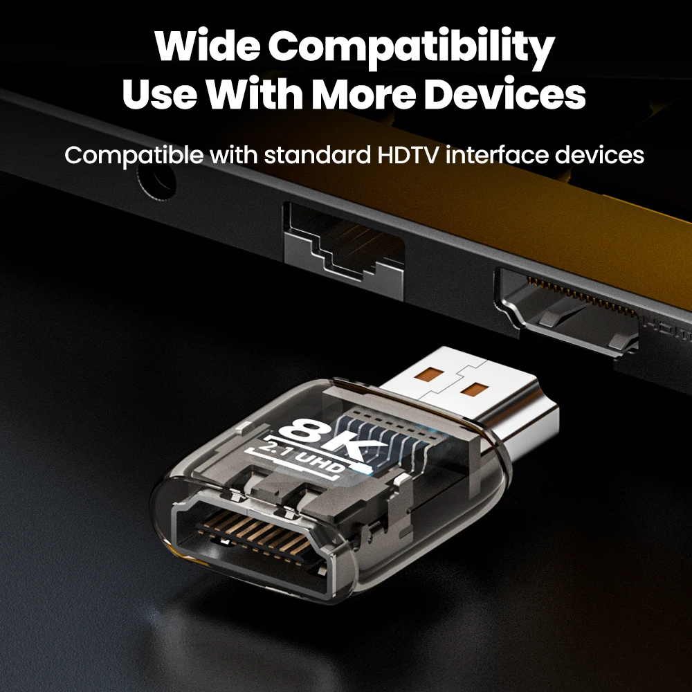 Extensor de HD-MI 8K hembra a conector macho de HD-MI, adaptador de extensión Displayport a HD-MI de 8K60hz para pantalla de Monitor PS4 HDTV - imagen 4